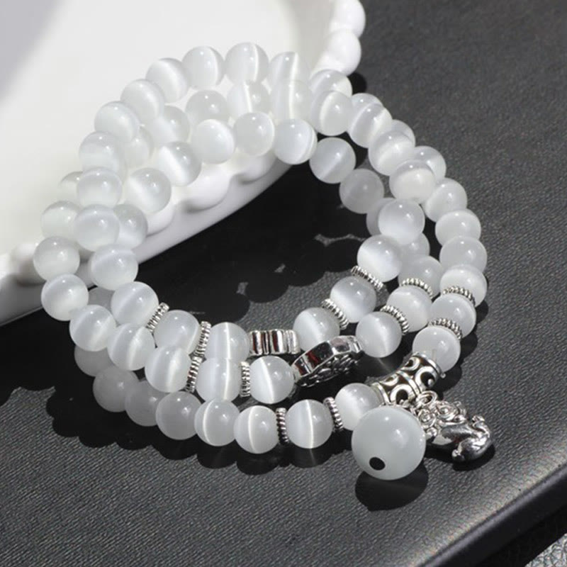 Nimara Ritual Cat Eye PiXiu Support Triple Wrap Bracelet