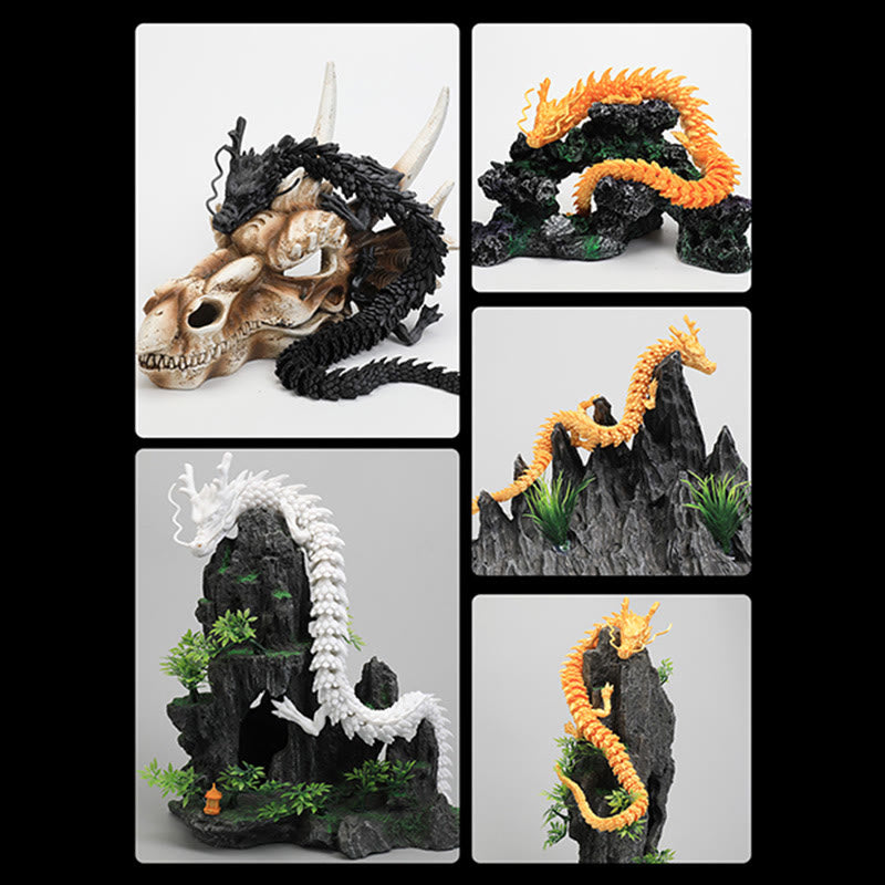 Nimara Ritual Feng Shui Dragon Luminous 3D Printed Dragon Luck Success Home Decoration