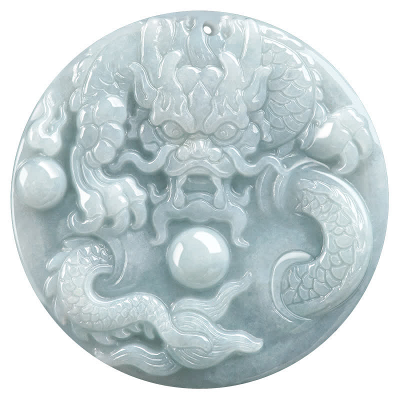 Nimara Ritual Chinese Zodiac Dragon Jade Success Amulet String Necklace