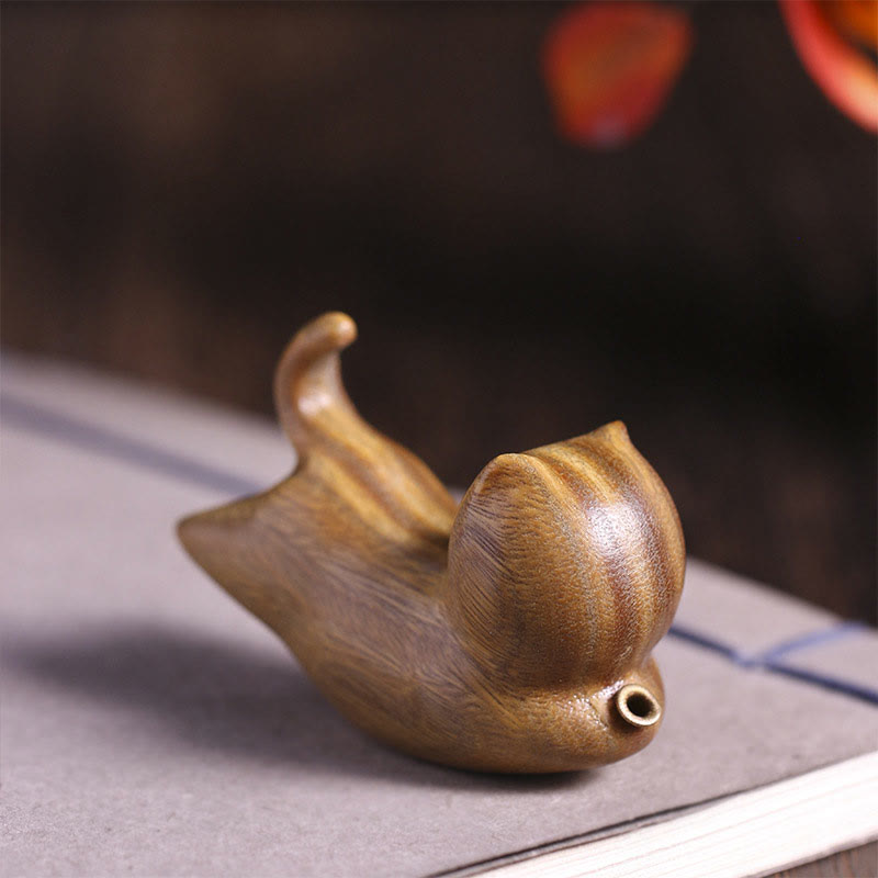 Nimara Ritual Green Sandalwood Cute Cat Pattern Soothing Stick Incense Burner Decoration