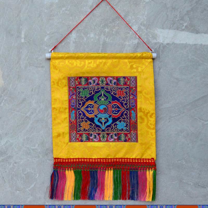 Nimara Ritual Vajra Auspicious Symbols Spiritual Power Wall Art