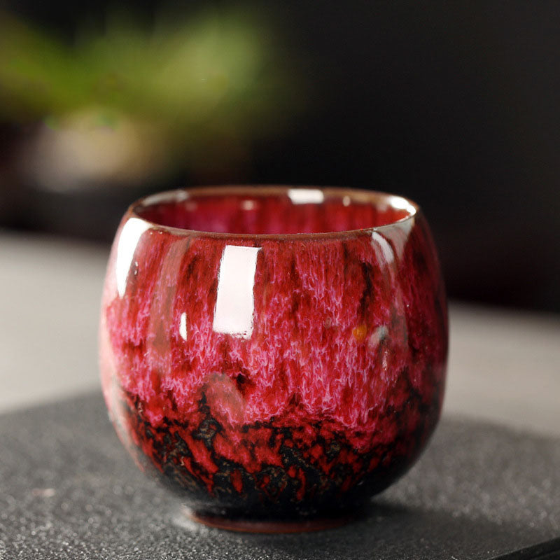 Nimara Ritual Simple Multicolored Kiln Change Chinese Jianzhan Ceramic Teacup Kung Fu Tea Cup 110ml