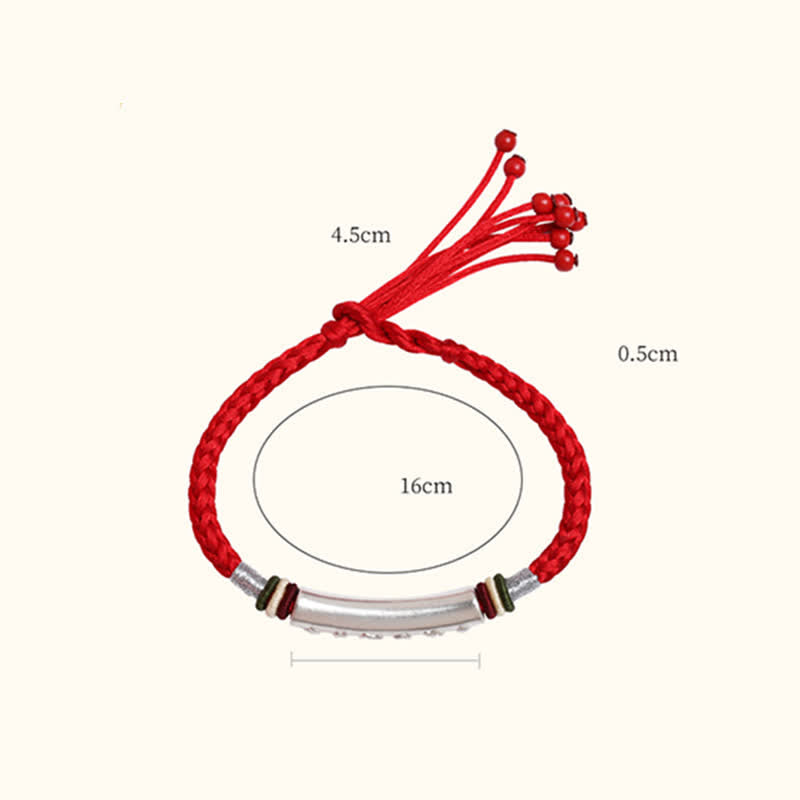 Nimara Ritual 999 Sterling Silver Om Mani Padme Hum Protection Strength String Bracelet
