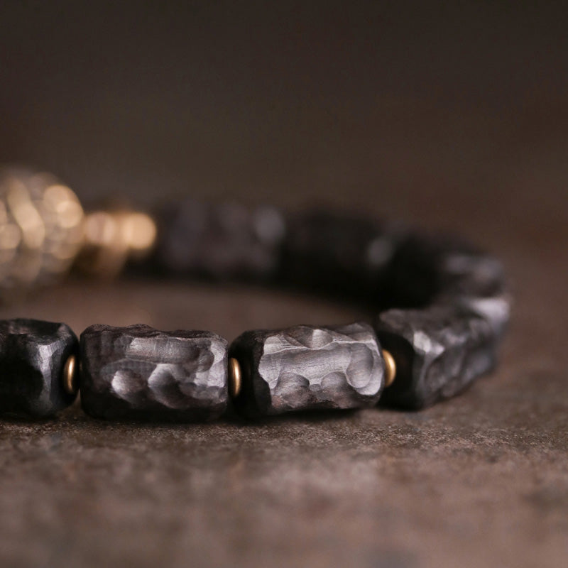 Nimara Ritual Ebony Wood Copper Balance Protection Couple Bracelet