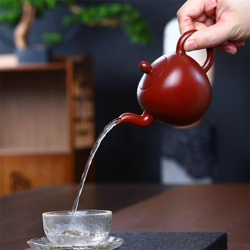Nimara Ritual Yixing Semi-handmade Brown Purple Clay Kung Fu Teapot 200ml