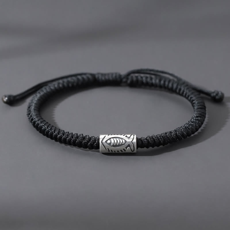 Nimara Ritual Tibet Koi Fish Wealth Black String Bracelet