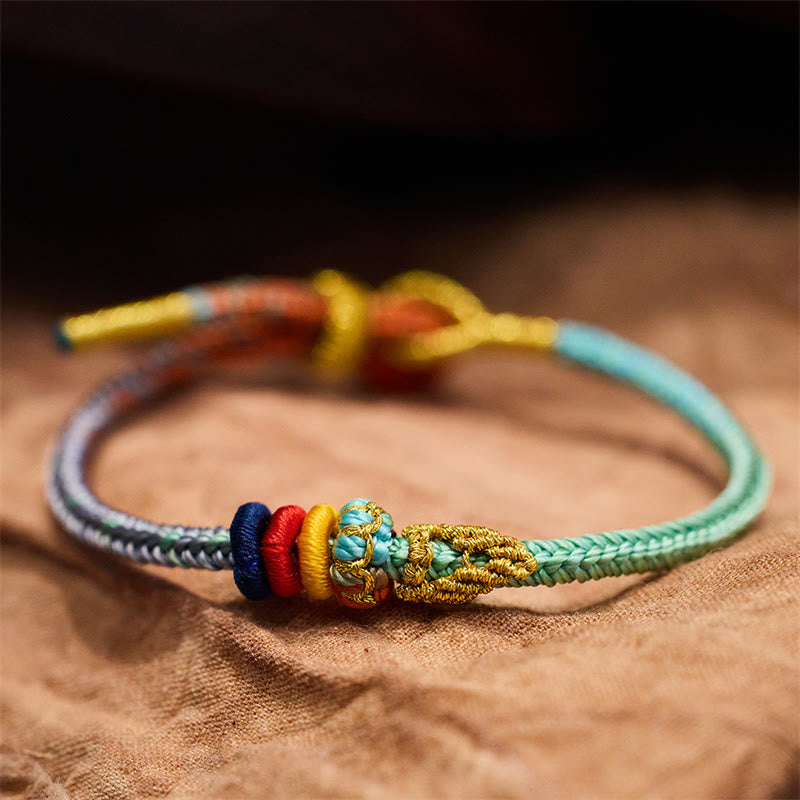 Nimara Ritual Colorful Rope Eight Thread Peace Knot Luck Handmade Bracelet