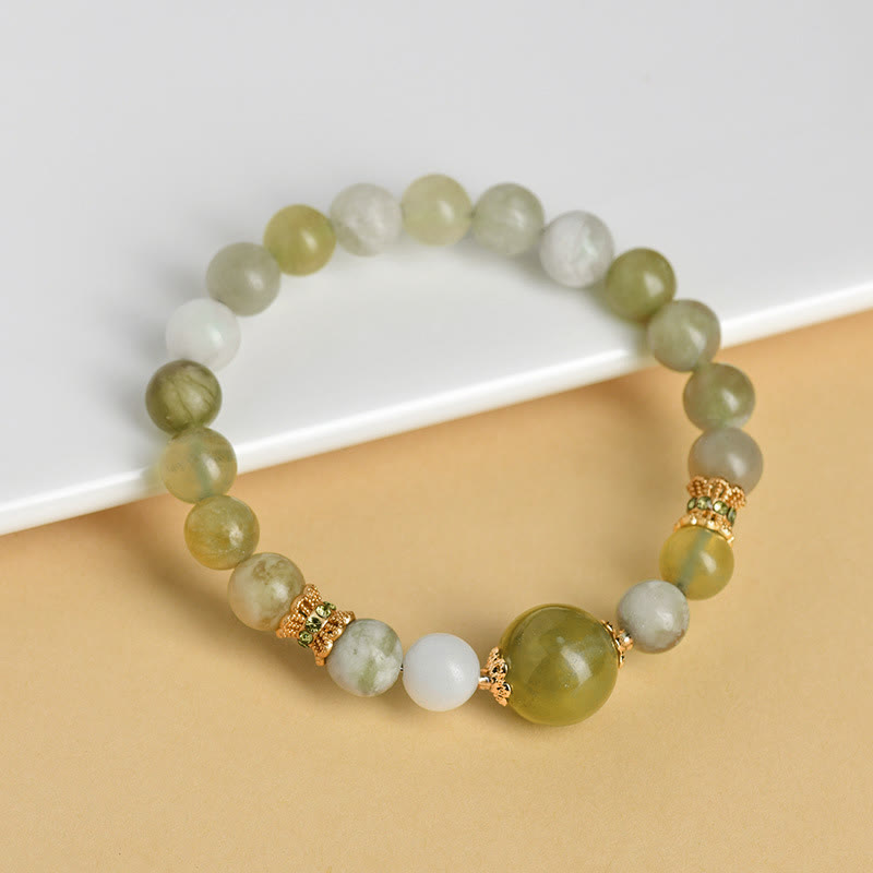 Nimara Ritual Green Grape Color Jade Abundance Bracelet