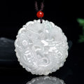 Nimara Ritual White Jade Dragon Protection Necklace String Pendant