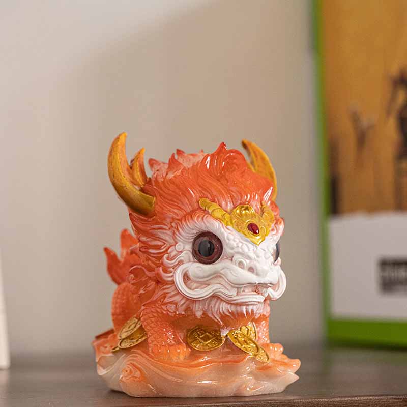 Nimara Ritual Color Changing Small Kirin Resin Tea Pet Home Figurine Decoration