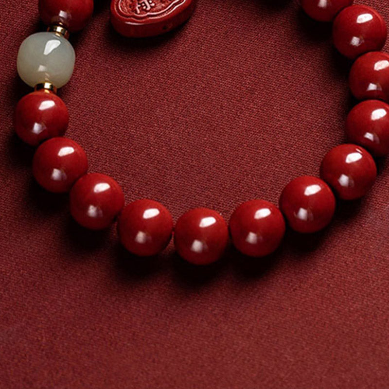 Nimara Ritual Cinnabar Jade Healing Protection Charm Bracelet