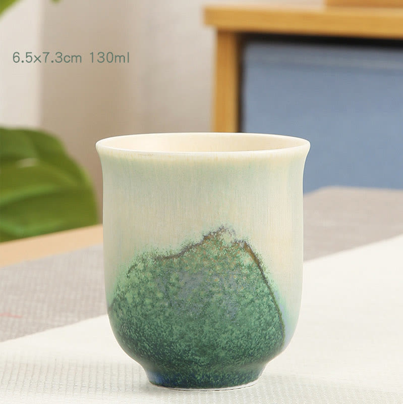 Nimara Ritual Creative Green Ceramic Teacup Kung Fu Tea Cups