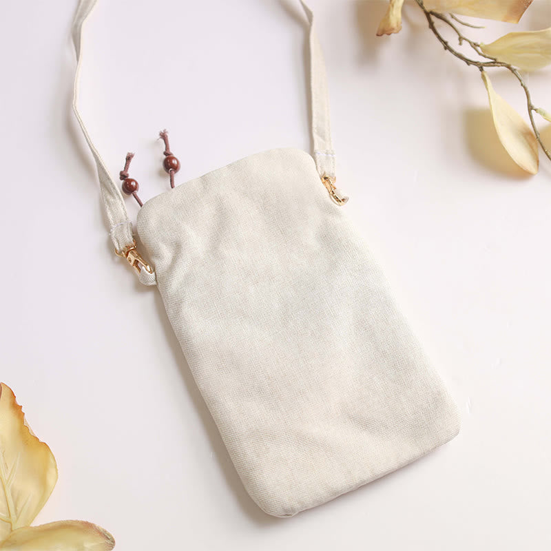Nimara Ritual Small Embroidered Flowers Crossbody Bag Shoulder Bag Cellphone Bag 11*20cm
