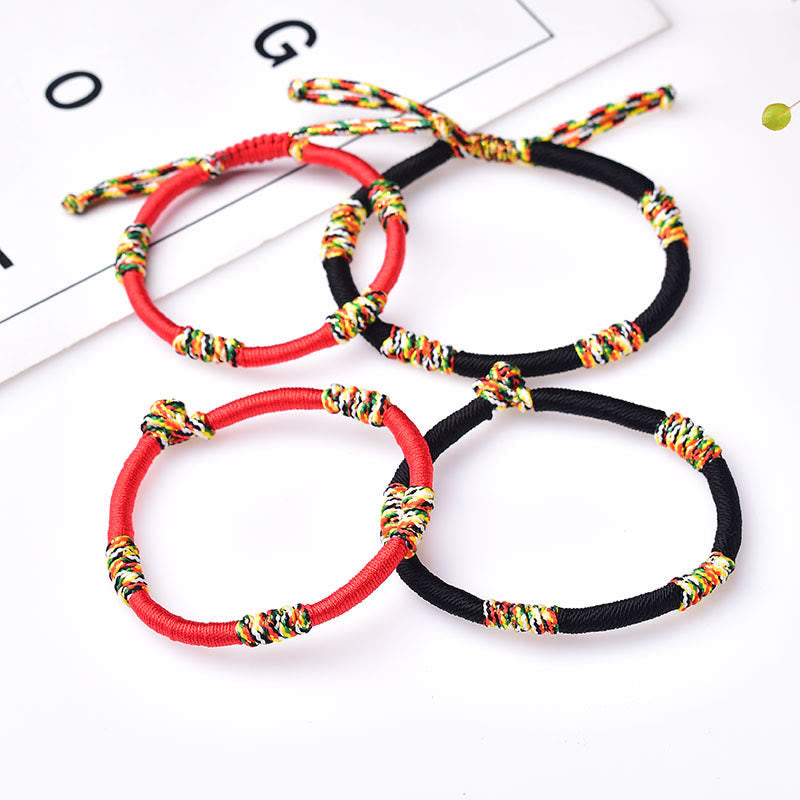 Nimara Ritual Tibetan Handmade Colorful King Kong Knot Lucky Protection Braid String Bracelet