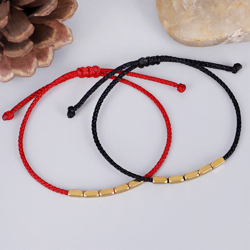 Nimara Ritual Handcrafted Copper Bead Protection Braided String Bracelet