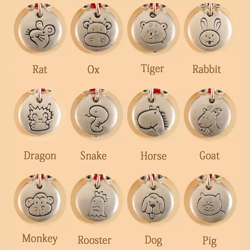 Nimara Ritual Handmade 999 Sterling Silver Year of the Dragon Cute Chinese Zodiac Luck Braided Bracelet