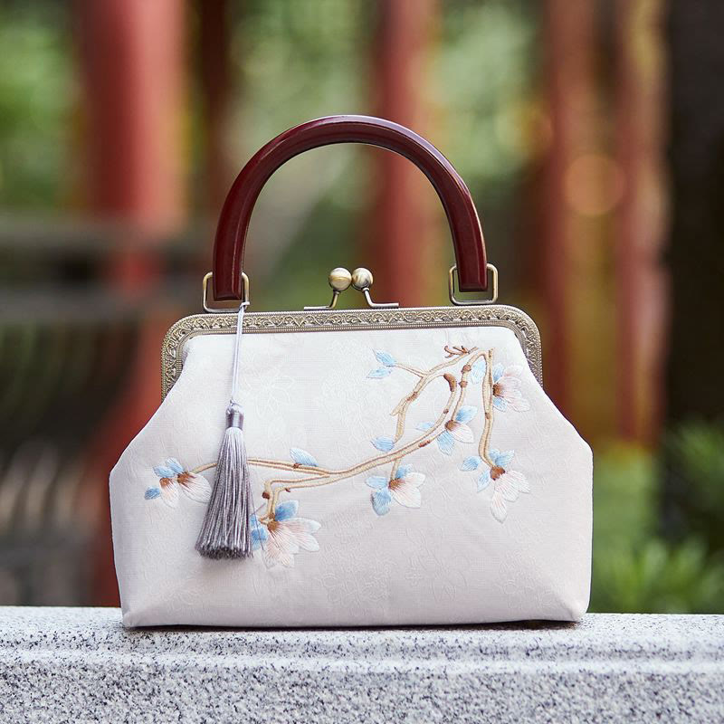 Nimara Ritual Flower Embroidery Handbag Crossbody Bag