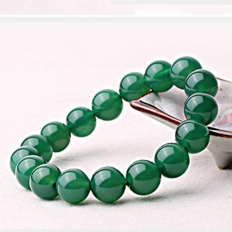 Nimara Ritual Natural Green Agate Support Bracelet