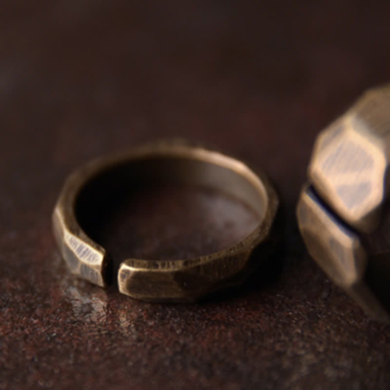 Nimara Ritual Tibetan Simple Design Copper Wealth Ring