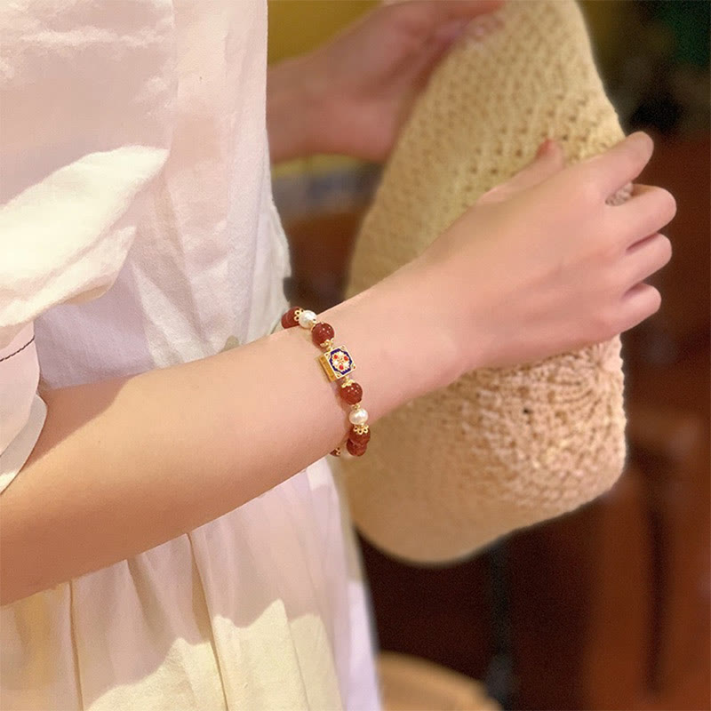 Nimara Ritual Red Agate Pearl Confidence Self-acceptance Bracelet