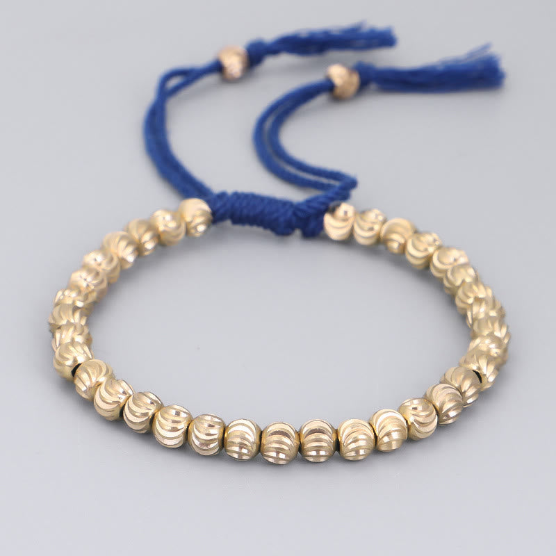 Nimara Ritual Tibetan Handmade Copper Bead Luck String Bracelet