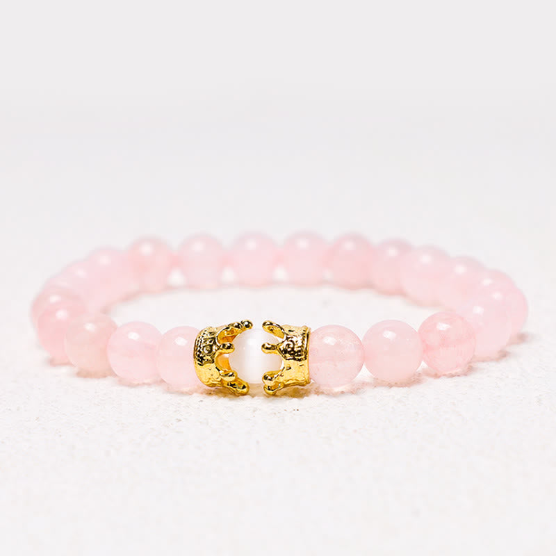 Nimara Ritual Natural Stone King&Queen Crown Healing Energy Beads Couple Bracelet