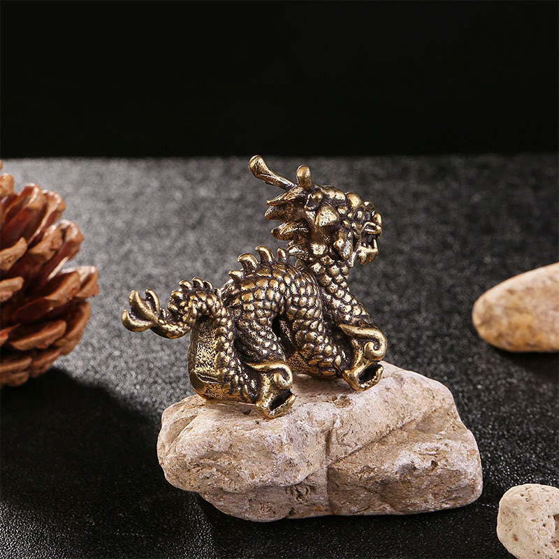 Nimara Ritual Year Of The Dragon Small Auspicious Brass Dragon Luck Success Home Decoration
