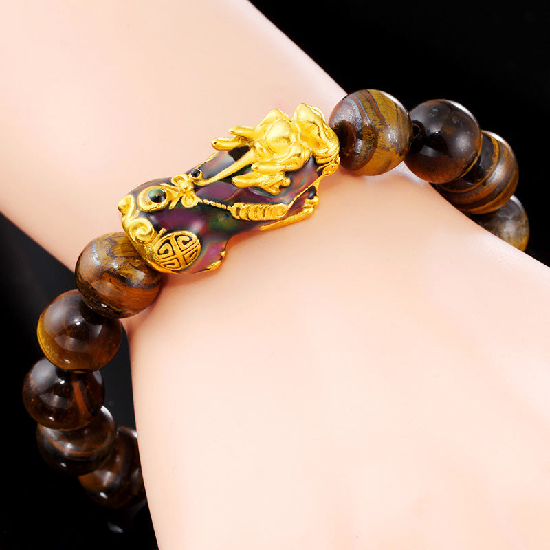 Nimara Ritual Tibetan Handcrafted Tiger Eye Feng Shui Bracelet