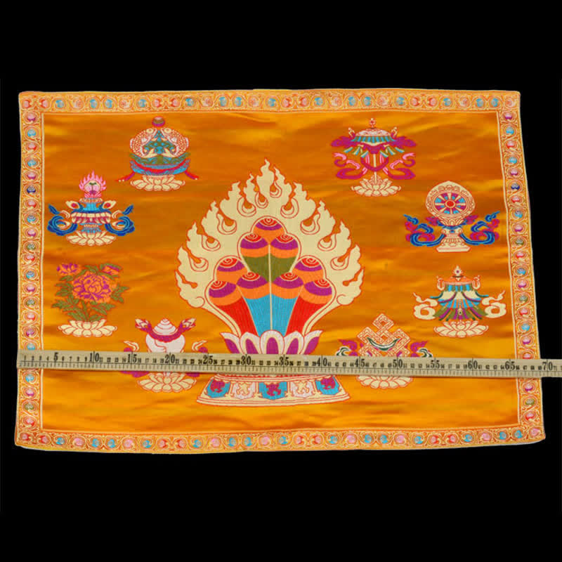 Nimara Ritual Prayer Altar Mat Healing Meditation 8 Auspicious Symbols Mat