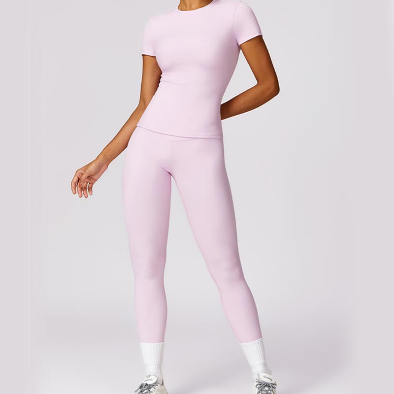 Nimara Ritual Women Short Sleeve T-Shirt Top High Waist Leggings Pants For Sports Yoga
