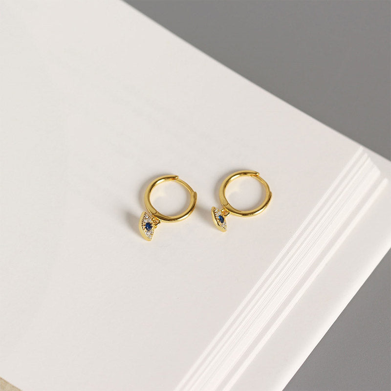 Nimara Ritual 925 Sterling Silver Evil Eye Blessing Protection Stud Earrings