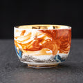 Nimara Ritual Dragon Phoenix Crane Sun Ocean Waves Gilt Ceramic Teacup Kung Fu Tea Cup 170ml