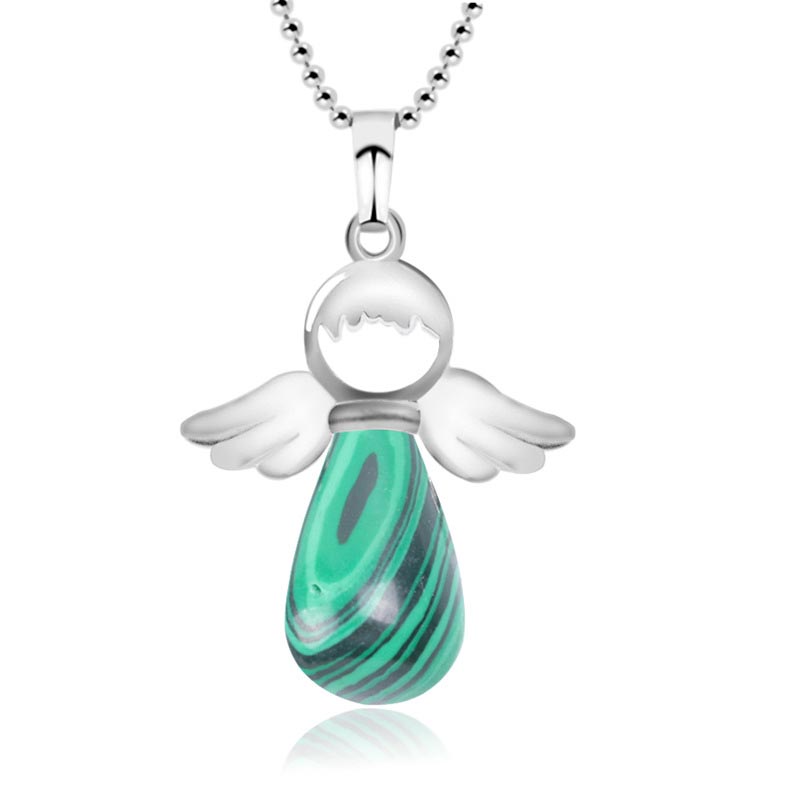 Nimara Ritual Little Angel Wings Natural Crystal Luck Necklace Pendant