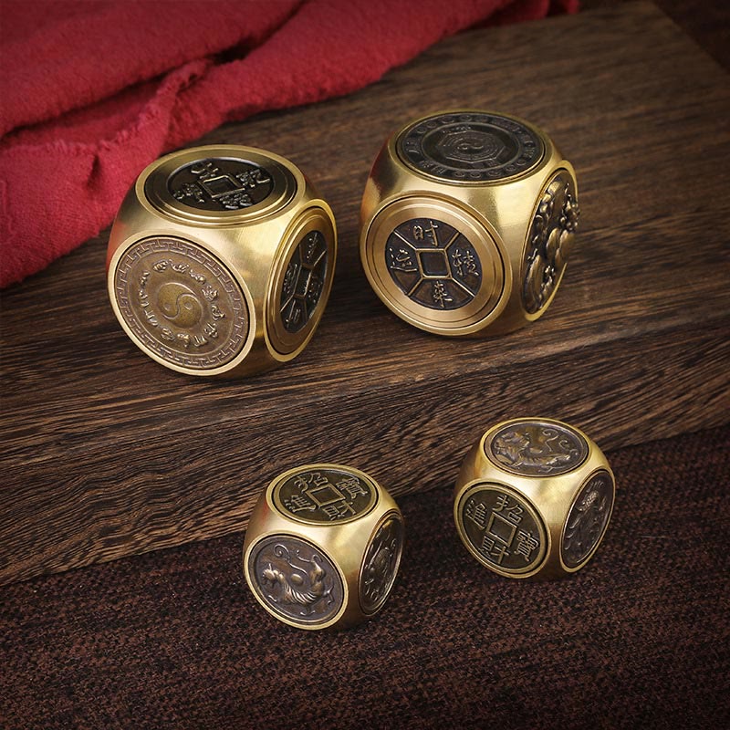 Nimara Ritual Four Beasts Feng Shui Yin Yang Bagua Copper Coin Harmony Rotatable Decoration