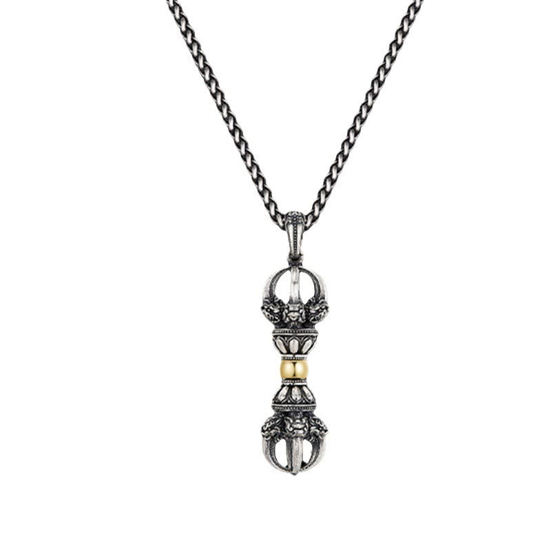 Nimara Ritual Tibetan Dorje Vajra Design Wealth Necklace Pendant