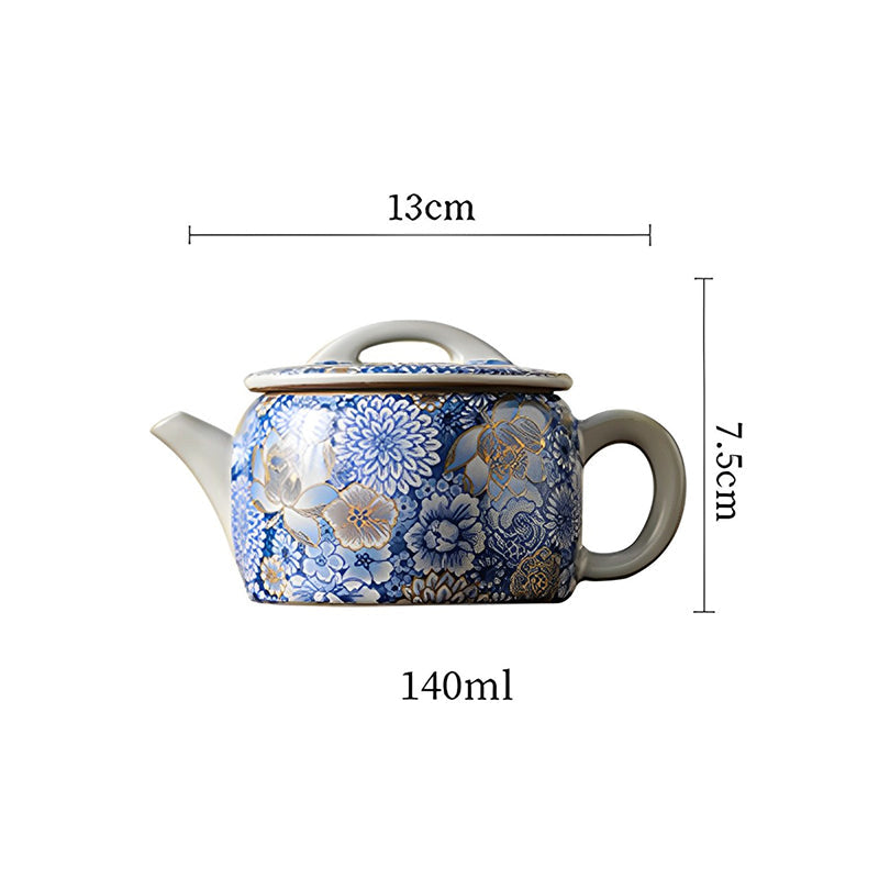 Nimara Ritual Lotus Chrysanthemum Plum Blossom Flower Teacup Kung Fu Tea Cup Teapot