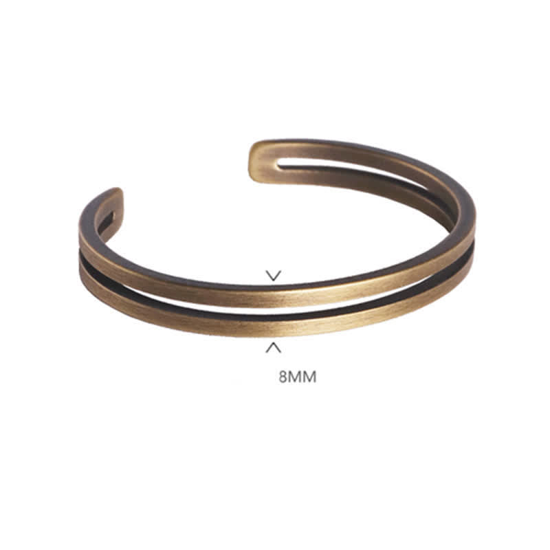 Nimara Ritual Rustic Copper Luck Viking Cuff Bracelet