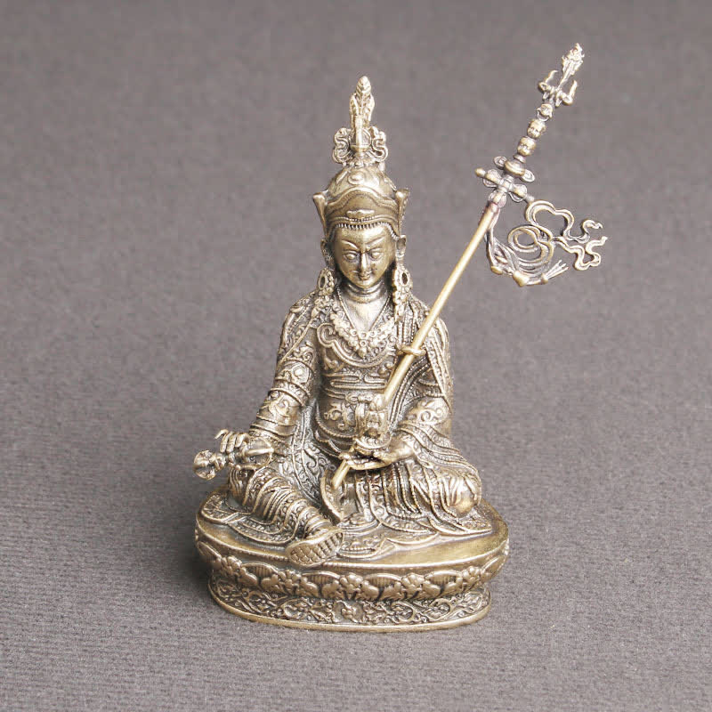 Nimara Ritual Padmasambhava Buddha Figure Serenity Copper Statue Decoration Temple Ornament