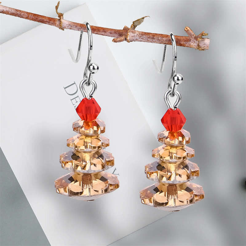 Nimara Ritual Various Crystals Christmas Tree Amethyst Peace Healing Drop Earrings