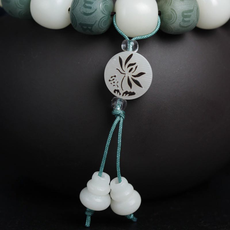 Nimara Ritual White Bodhi Six True Words Protection Bracelet