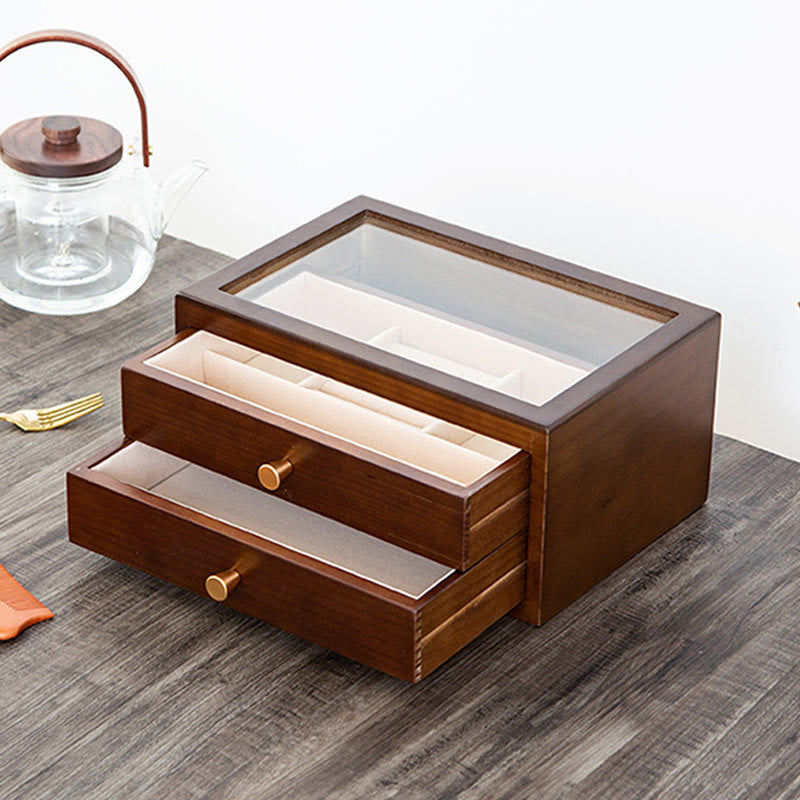 Nimara Ritual Retro Solid Wood Jewelry Box Jewelry Storage Box With Drawer