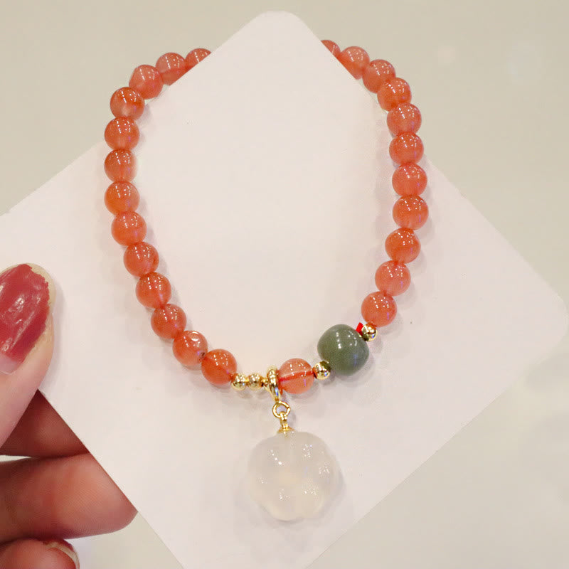 Nimara Ritual Red Agate Chalcedony Cat Paw Jade Confidence Bracelet
