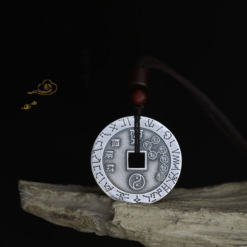 Nimara Ritual Bagua Yin Yang Copper Coin Star Balance Energy Necklace Pendant