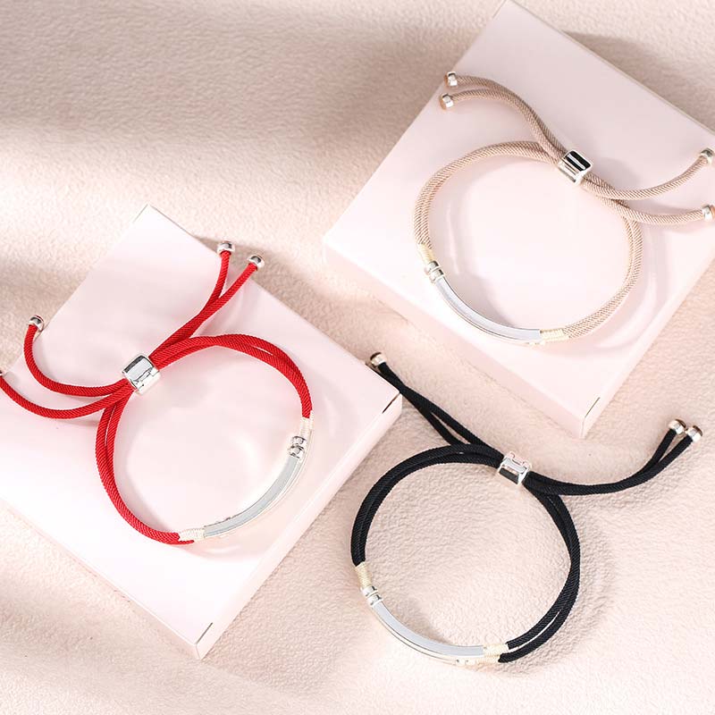 Nimara Ritual 925 Sterling Silver Red String Layered Braid Bracelet