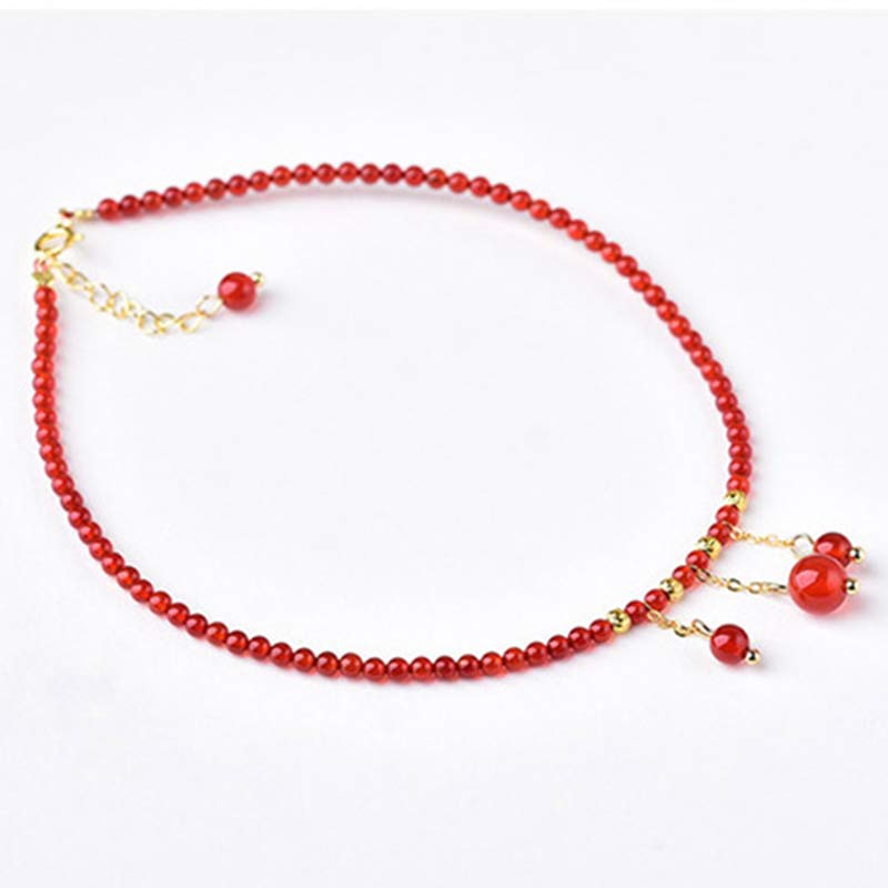 Nimara Ritual Red Agate Confidence Calm Anklet