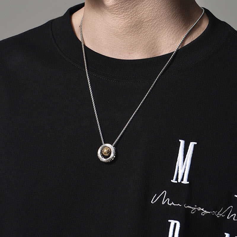 Cleanse The Aura Mobius Lucky Bead Copper Wealth Necklace Pendant