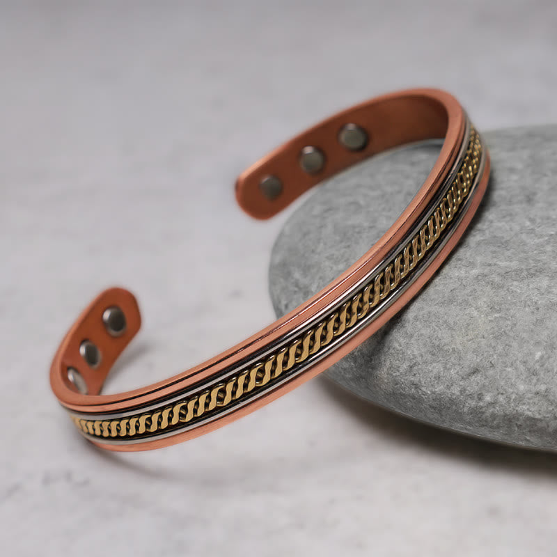 Nimara Ritual Magnetic Copper Balance Adjustable Cuff Bracelet Bangle Ring