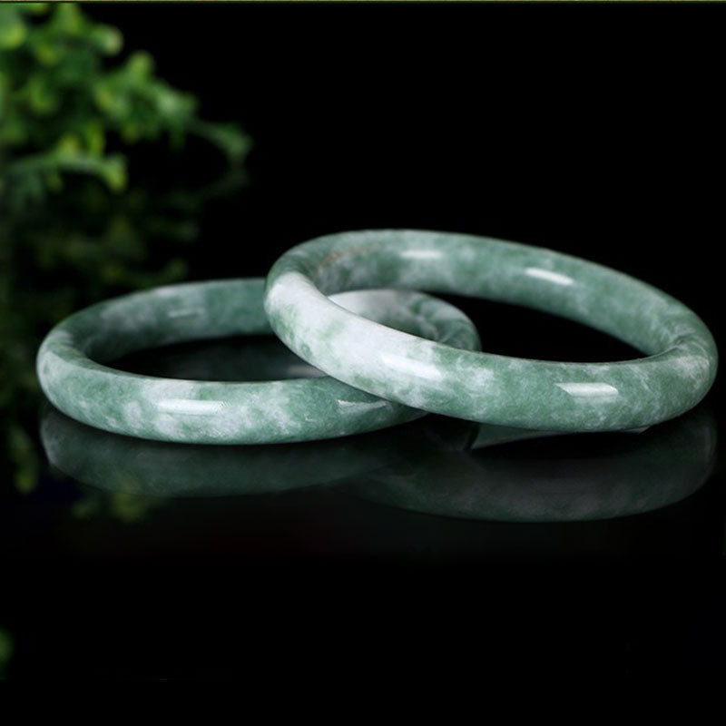 Nimara Ritual Natural Jade Luck Abundance Bangle Bracelet