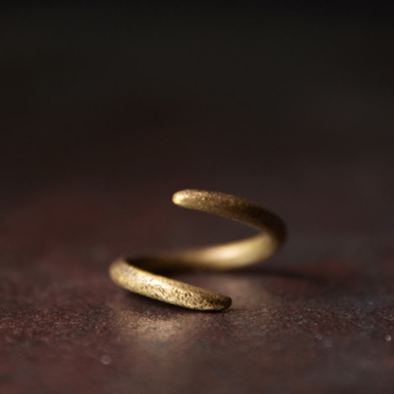 Nimara Ritual Simple Design Copper Luck Adjustable Ring
