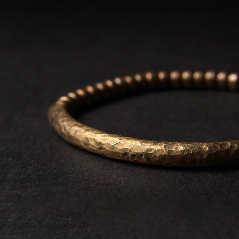 Nimara Ritual Simple Design Copper Brass Bead Luck Wealth Bracelet